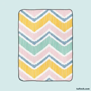 Soft Striped Chevron Design Fleece Blanket 1