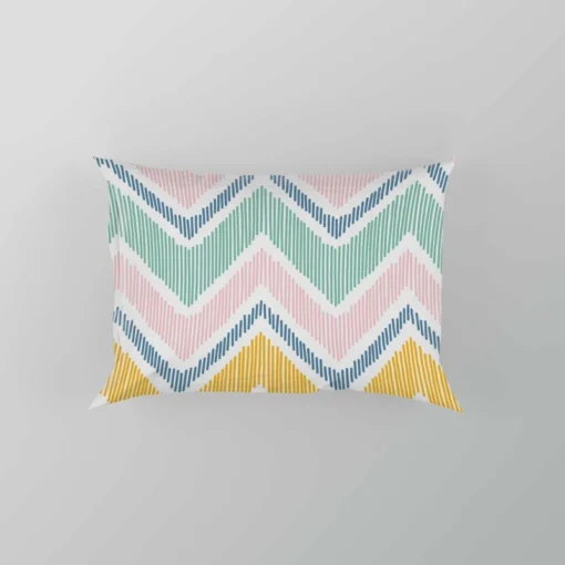 Soft Striped Chevron Design Pillow Case