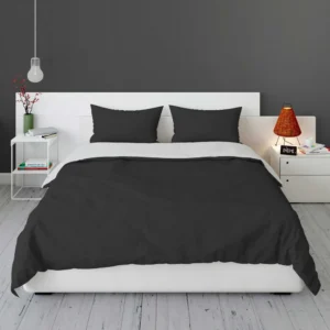 Solid Black Color Bedding Set 1