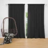 Solid Black Color Curtain