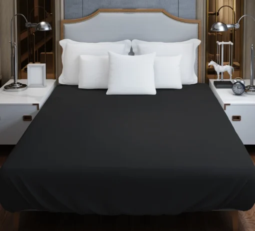 Solid Black Color Duvet Cover