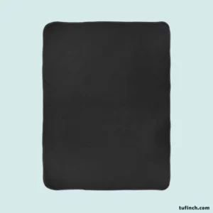 Solid Black Color Fleece Blanket 1