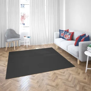 Solid Black Color Rug 2