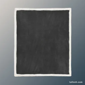 Solid Black Color Sherpa Fleece Blanket 1