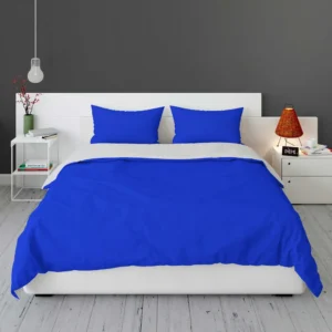 Solid Color Vivid Blue Bedding Set 1