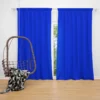 Solid Color Vivid Blue Curtain