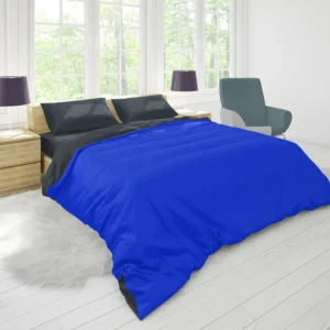 Solid Color Vivid Blue Duvet Cover 1