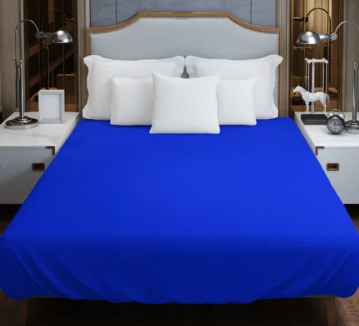 Solid Color Vivid Blue Duvet Cover