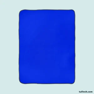 Solid Color Vivid Blue Fleece Blanket 1