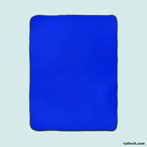 Solid Color Vivid Blue Fleece Blanket 1