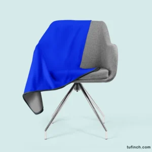 Solid Color Vivid Blue Fleece Blanket 2