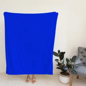 Solid Color Vivid Blue Fleece Blanket