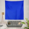 Solid Color Vivid Blue Wall Tapestry