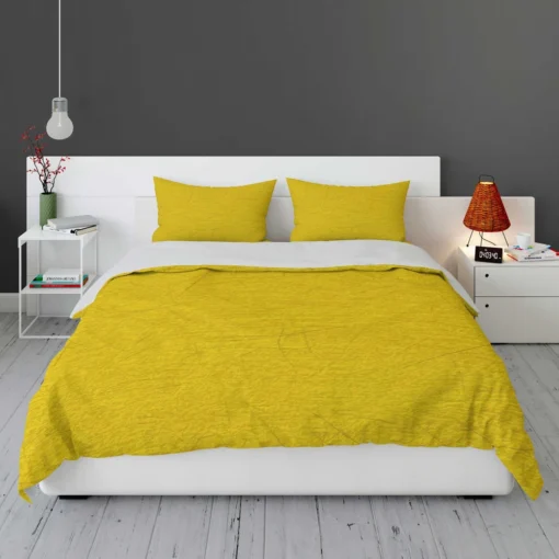 Solid Color Yellow Background Bedding Set 1