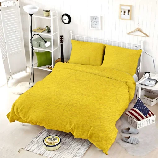 Solid Color Yellow Background Bedding Set