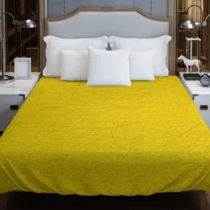 Solid Color Yellow Background Duvet Cover