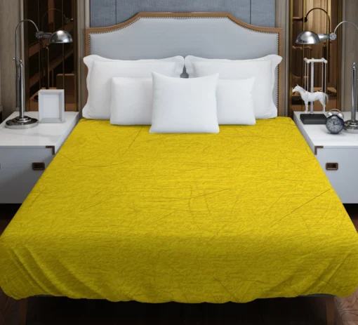 Solid Color Yellow Background Duvet Cover