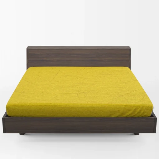 Solid Color Yellow Background Fitted Sheet 1