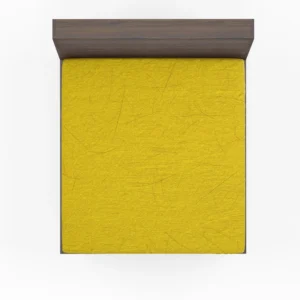 Solid Color Yellow Background Fitted Sheet