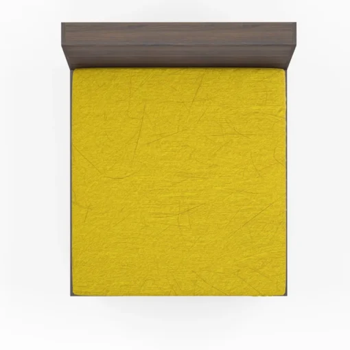 Solid Color Yellow Background Fitted Sheet