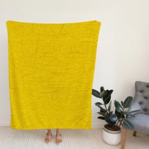 Solid Color Yellow Background Fleece Blanket