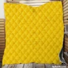 Solid Color Yellow Background Quilt Blanket