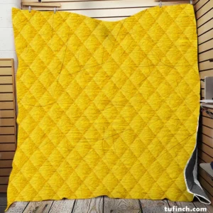 Solid Color Yellow Background Quilt Blanket