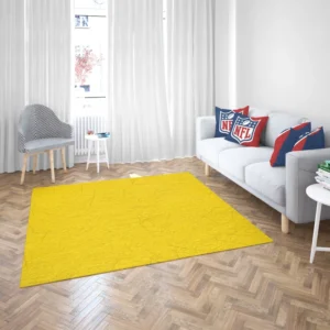 Solid Color Yellow Background Rug 2