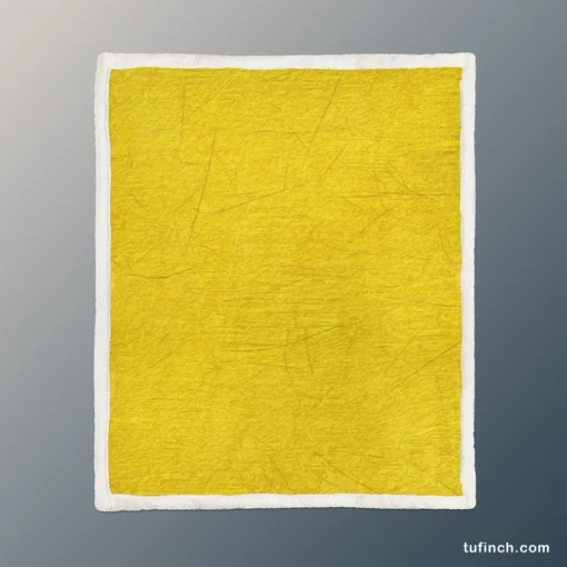 Solid Color Yellow Background Sherpa Fleece Blanket 1