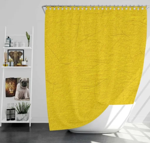 Solid Color Yellow Background Shower Curtain