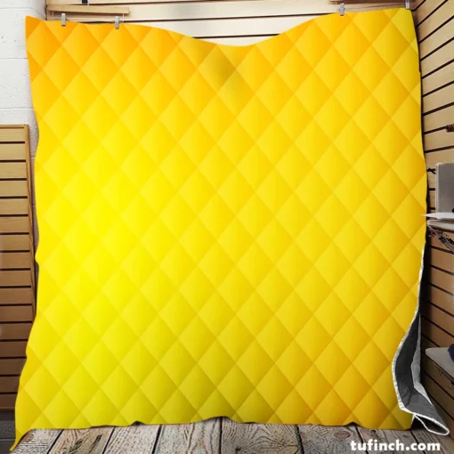 Solid Dark Yellow Color Quilt Blanket