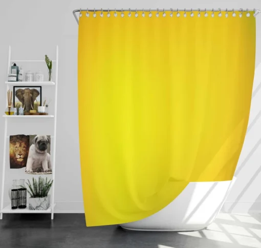 Solid Dark Yellow Color Shower Curtain