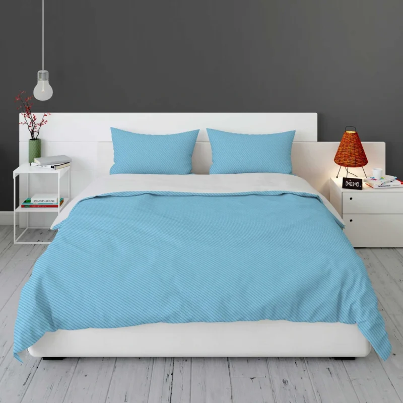 Solid Ice Blue Color Bedding Set 1