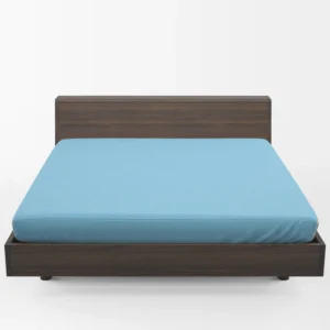 Solid Ice Blue Color Fitted Sheet 1