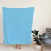 Solid Ice Blue Color Fleece Blanket