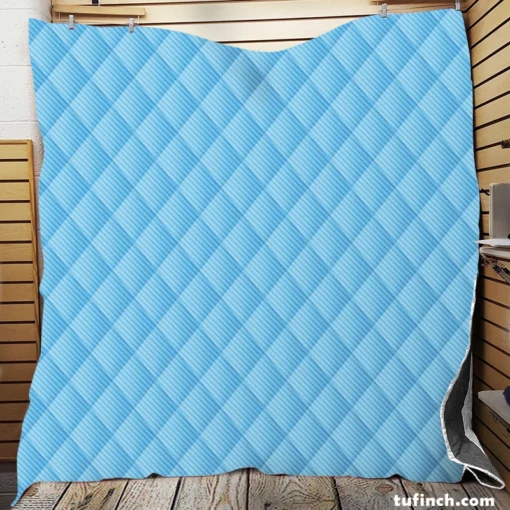 Solid Ice Blue Color Quilt Blanket