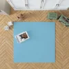 Solid Ice Blue Color Rug