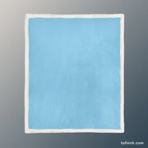 Solid Ice Blue Color Sherpa Fleece Blanket 1