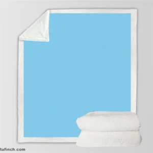 Solid Ice Blue Color Sherpa Fleece Blanket