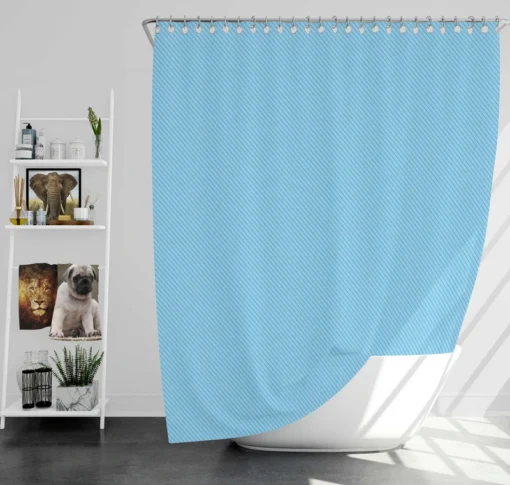 Solid Ice Blue Color Shower Curtain