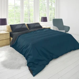 Solid Navy Blue Color Duvet Cover 1