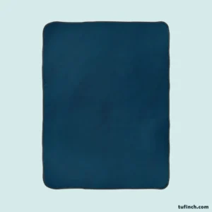 Solid Navy Blue Color Fleece Blanket 1