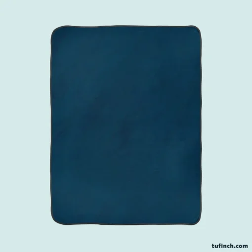 Solid Navy Blue Color Fleece Blanket 1