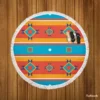 South American Tribal Pattern Round Beach Towel