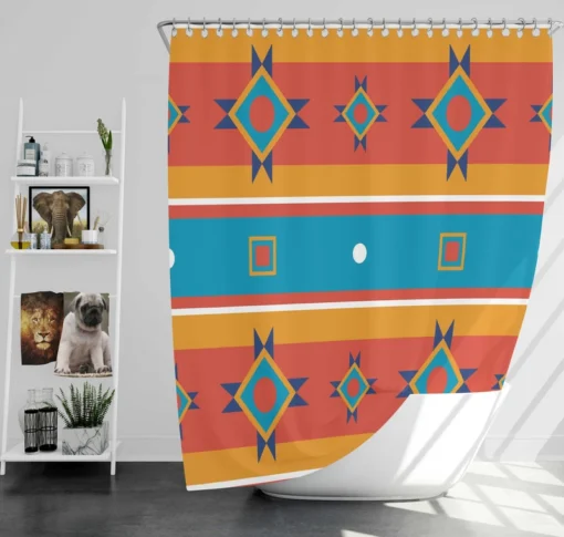 South American Tribal Pattern Shower Curtain