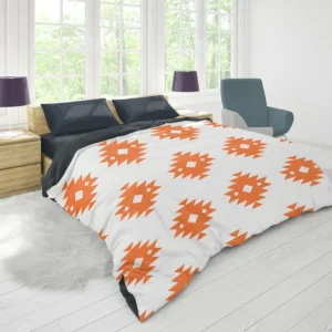 Southwestern Argyle Triangle Tribal Design Duvet Cover 1