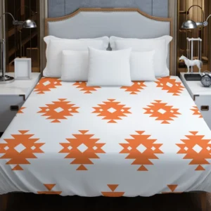 Southwestern Argyle Triangle Tribal Design Duvet Cover