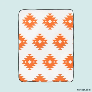 Southwestern Argyle Triangle Tribal Design Fleece Blanket 1