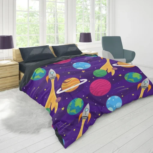 Space And Universe Exploration Duvet Cover 1