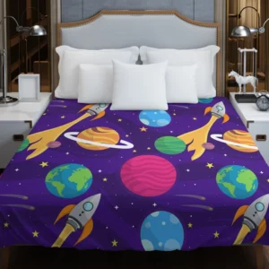 Space And Universe Exploration Duvet Cover